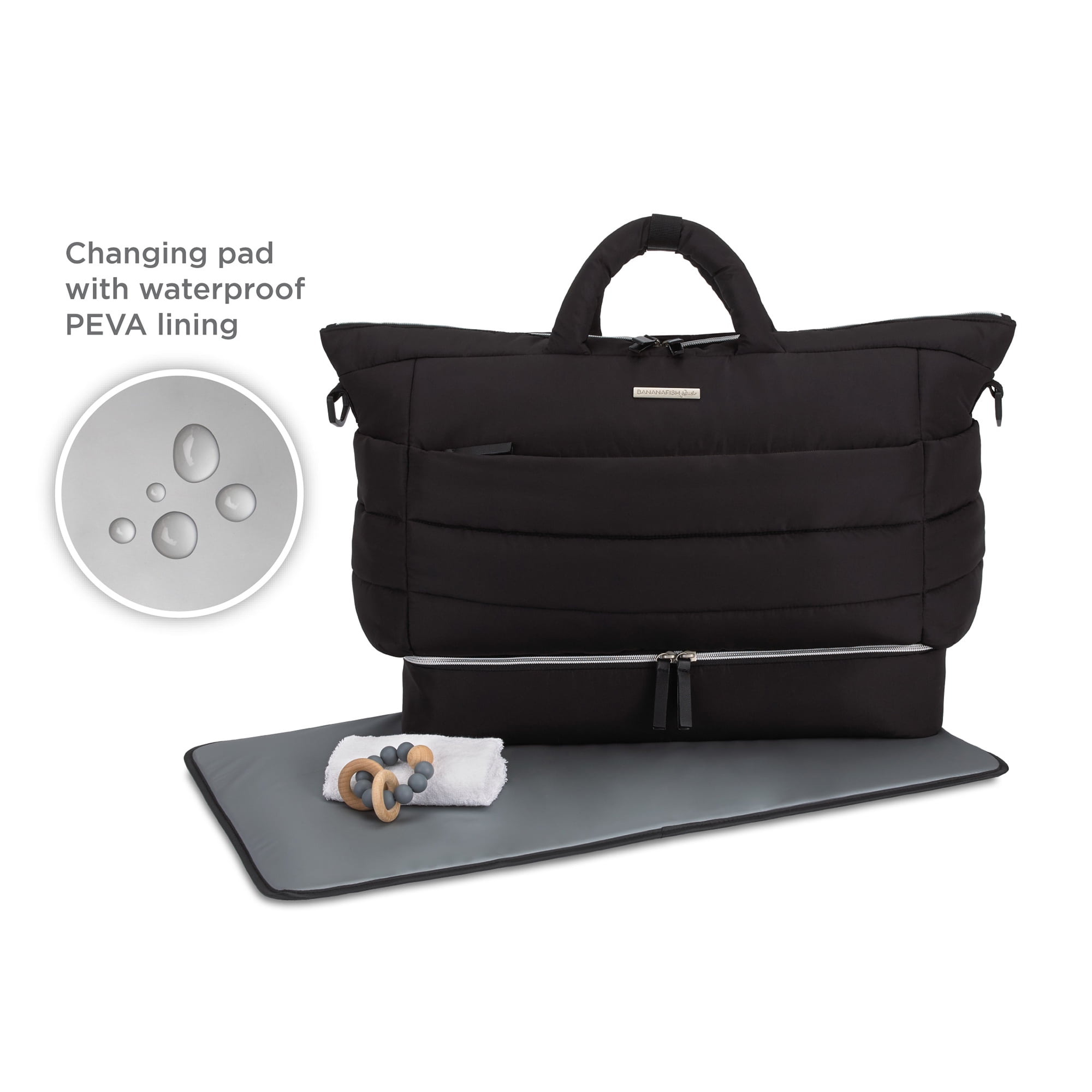 BANANAFISH バッグ Bananafish Studio Weekender Diaper Bag, Black, Unisex, Infant