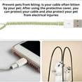 thumbnail image 4 of Topboutique 10 Pcs Spiral Cable Protector Multicolor Phone Charger Protector Spiral Headphone Cable Saver Data Cable Protective for USB Data Wire,Prevent Pets from Biting,10 Colors, 4 of 6
