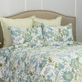 thumbnail image 2 of Colonial Williamsburg Adrienne Meadow Blue Green Floral King Quilt Bedding Bedspread Coverlet, 2 of 3