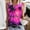 Hot Pink, variant on Blmnix Sleeveless Fashion Tops for Women Gray Graphic Crew Neck Loose Hawaiian Tank Tops Casual Vest