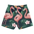 thumbnail image 7 of FORMRS Boys Swim Trunks Quick Dry Mesh Liner Boardshorts Sizes XS-XL, Flamingo Leaves Pattern, 7 of 7