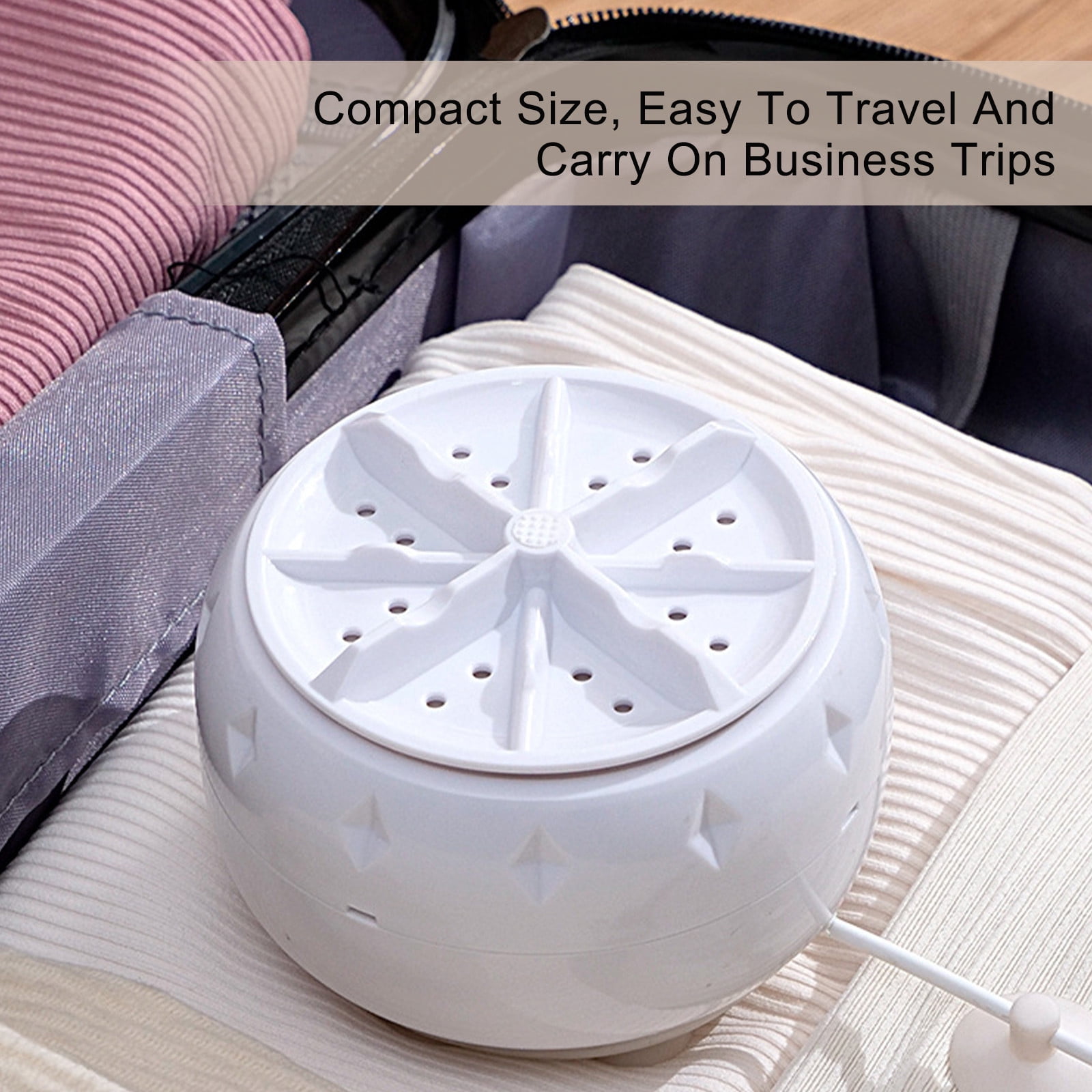 3 Packs Portable Mini Washing Machine USB Powered Travel Washer for Clothes Underwear Masks with High Frequency Vibration Cavitation Foldable Lightweight Compact for Home Camping Dorm