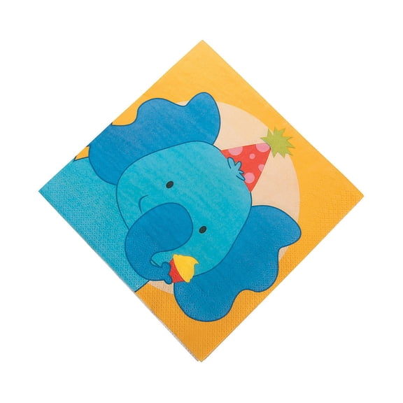 1St Zoo Lunch Napkins (16Pc) - Party Supplies - 16 Pieces