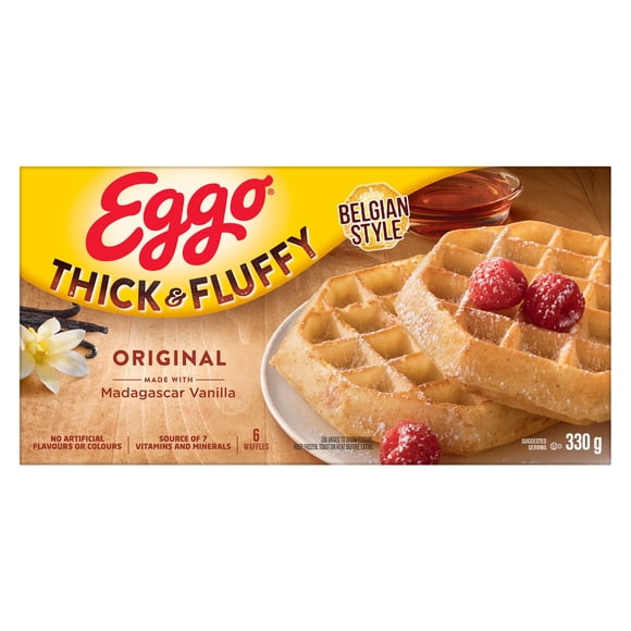 EGGO Thick & Fluffy Original Waffles, (6 waffles), EG TF ORIG FRZ WFL
