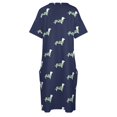 thumbnail image 4 of Vestido largo de Dachshund para mujer, elegante vestido de noche con bolsillos de verano, 4 of 6