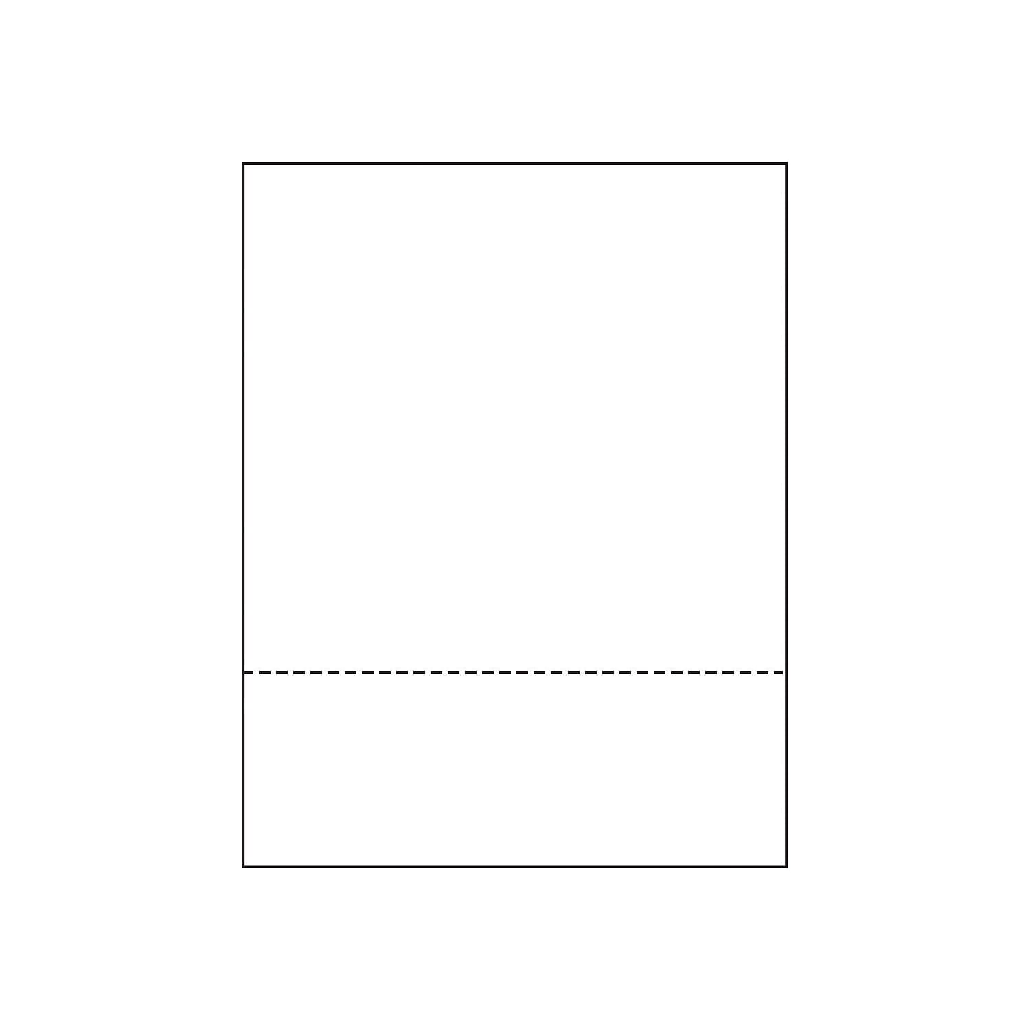 Printworks Professional Printworks Professional 8 1/2" x 11" 24 lbs. Perforated 3" Paper 2500/Case