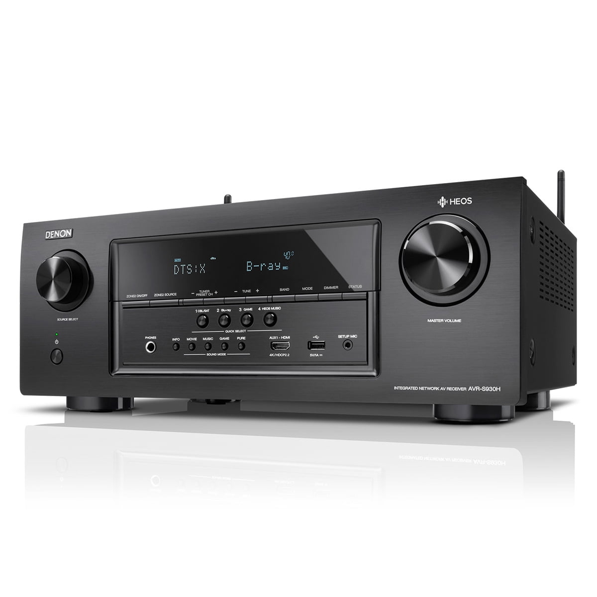 Works with Alexa Discontinued by Manufacturer Denon AVRS930H 7.2 Channel AV Receiver with Built-in HEOS wireless technology 