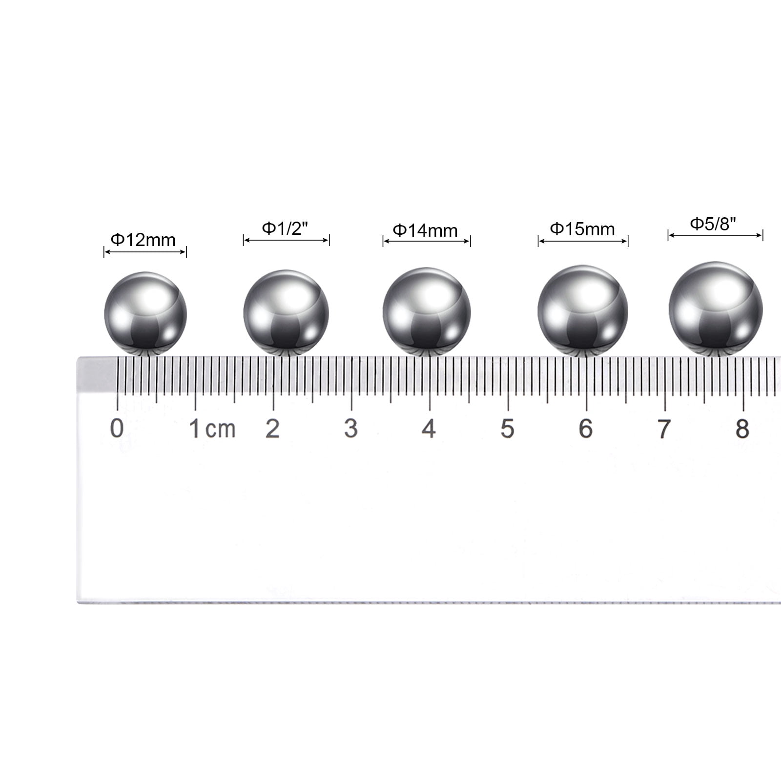 Unique Bargains Durable Carbon Steel Bearing Balls for Various Applications 12mm 200Pcs