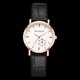 thumbnail image 3 of Pequeño reloj de cuarzo con esfera blanca para un tiempo libre elegante y elegante en oro rosa, 3 of 3