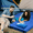 Blue, variant on Oaskys High-Density Memory Foam Outdoor Mattress, Comfortable Velvet Thick Pad with Side Pocket for Yoga, Camping Picnics and In-Car Rest, 75x30in