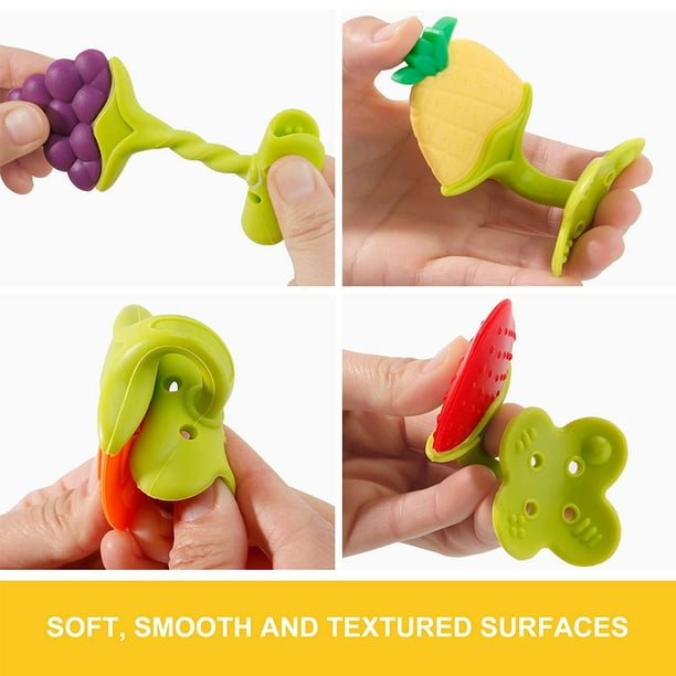 Mombella Jouets de dentition pour bébés de 6 à 12 à 18 mois, jouets de  dentition en forme de pieuvre de 6 à 12 mois, jouets pour bébé à sucer,  mâcher, jouets