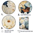 thumbnail image 3 of Designart "Beige, White, And Blue Mums Painting II" Mums Floater Framed Wall Decor, 3 of 5
