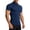 Dark Blue, variant on WIZUTIZ Mens Shirts Quarter Zip Short Sleeve Gym Workout Performance Moisture Wicking Athletic Quick Dry Compression Shirt Men