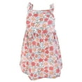 thumbnail image 3 of Hudson Baby Infant and Toddler Girls Cotton Dresses, Coral Pretty Floral, 3T, 3 of 4