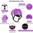 thumbnail image 6 of KAMUGO Helmets for Kids Set,Cycling Purple Helmet with Knee Pads, Elbow Pads and Wrist Guards for Toddlers Skateboard, 6 of 6