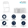 thumbnail image 2 of Flash Furniture 10 Pack Kids White Plastic Folding Chair, 2 of 15