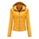 thumbnail image 2 of Chaquetas de Cuero Para Mujer, Abrigos, Abrigos Cálidos de Manga Larga, Parkas Finas de Invierno, Abrigo Sin Capucha de Imitación Odeerbi ODB173114, 2 of 9