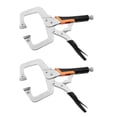 thumbnail image 1 of Pinzas de bloqueo Clamp SOLUDE, 14 pulgadas, con abrazadera en C, paquete de 2, 1 of 6