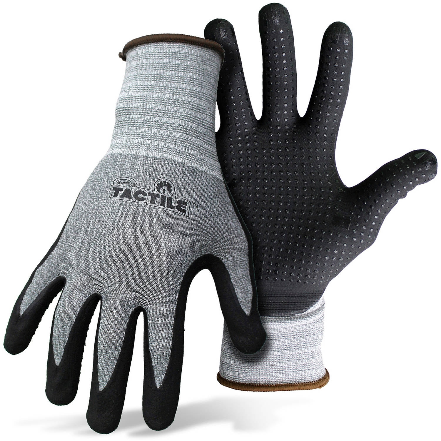Boss Gloves 8445xl Xlarge Tactile Dotted/dipped Nitrile Palm And