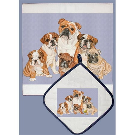 

Dish Towel and Pot Holder Set - Bull Dog Family