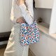 thumbnail image 4 of Bolsa de mano casual floral bolsa de compras ligera bolsa de comestibles bolsa de playa de fin de semana, 4 of 9