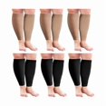 thumbnail image 1 of wonima11 6 Pairs 3XL Wide Plus Size Calf Compression Socks Leg Brace Socks, Calf Compression Sleeves for Runners, Shin Splint, Varicose Vein & Calf Pain Relief, Calf Compression Cuffs for Men Women, 1 of 1