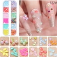 thumbnail image 2 of Small Nail Rhinestones Snowflake Nail Sequins Christmas Snowflake Nail Slices Snowflake Nail Decals Nail Glitter Sequins With Curved Tweezers For Christmas Nail, 2 of 3