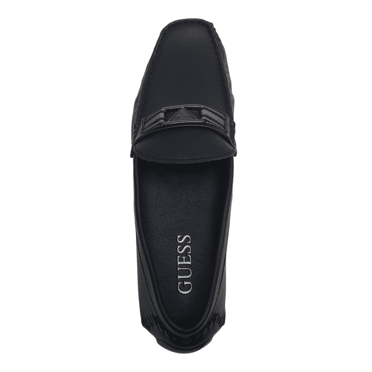 GUESS Mens Art Moc Driving Loafer Polyurethane Black 9M  display picture 1