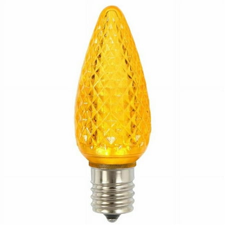 

C9 Faceted LED Yellow Twinkle Replacement Bulb - 25 per Bag