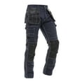 Mens Construction Cordura Pants Carpenter Utility Tool Pockets Heavy
