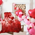 thumbnail image 5 of Valentine's Day Red Heart Shape Balloon Throw Blanket Soft Cozy Luxury Flannel Blanket Romantic And Warm Easy To Wash Ideal For Sofa Beds 39.37x27.55in, 5 of 7