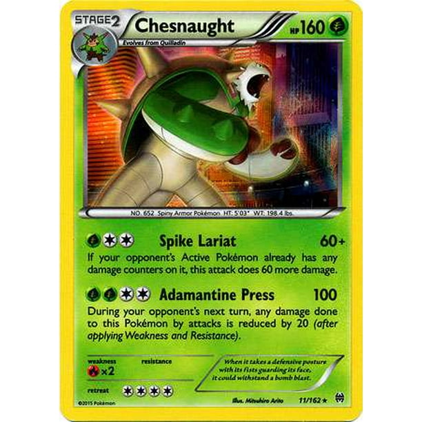 Pokemon X Y Breakthrough Single Card Holo Rare Chesnaught 11 Walmart Com Walmart Com