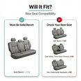 thumbnail image 5 of Funda de Asiento Trasero FH Group FB050 Universal Banco Solido Poliester Impermeable, 5 of 5