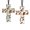 English Bulldog Playful Postures 1, variant on WIRESTER Set of 2 Aluminum Cross Hanging Ornaments for Christmas Tree Holidays Party Home Office Xmas Tree Decoration Gift - English Bulldog On Teal & Brindle Brown English Bulldog