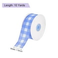 thumbnail image 2 of Uxcell Plaid Check Ribbon 1.5" x 10 Yards Wired Edge Gingham Ribbon for Gift Wrapping Blue, 2 of 6