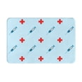 thumbnail image 1 of Balery Syringe And Red Cross Felpudo de franela, resistente a las manchas y a la decoloración, para uso interior y exterior, fácil de limpiar, 40 x 60 cm, 1 of 7