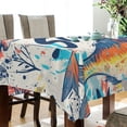 thumbnail image 4 of Yayeee Tablecloths for Rectangular Tables 54 x 54 inch Party Table Cover, Yellow Sardines Pattern, 4 of 6