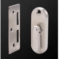 thumbnail image 2 of Pestillo de puerta curvo para cierre seguro Cerradura de puerta corrediza de acero inoxidable con mecanismo de leva giratoria de 90 grados, 2 of 5