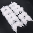 thumbnail image 3 of 10 piezas de alas de plumas blancas de ángel, decoración para árbol de Navidad, adorno colgante, accesorio de boda (blanco, 20*15cm/7,9*5,9 pulgadas), 3 of 5