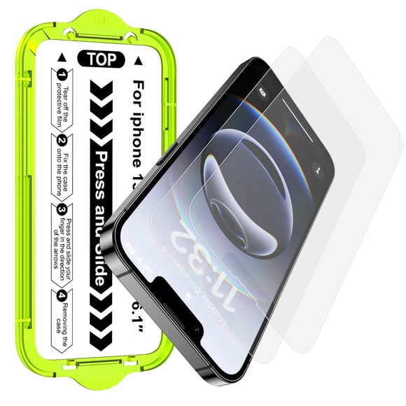 Protector de Pantalla Mate de Vidrio Esanik para iPhone 16e/14/13Pro - Paquete de 2