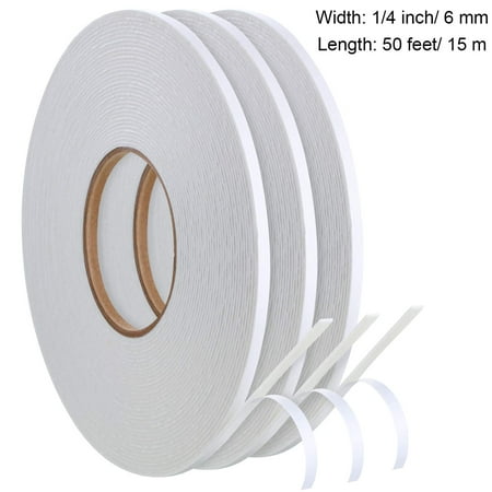 3 Rolls Double Sided Foam Tape White Pe Roll Foam Tape Double Faced Sponge Adhesive Mounting Tape 1 8 Inch By 50 Feet Walmart Canada