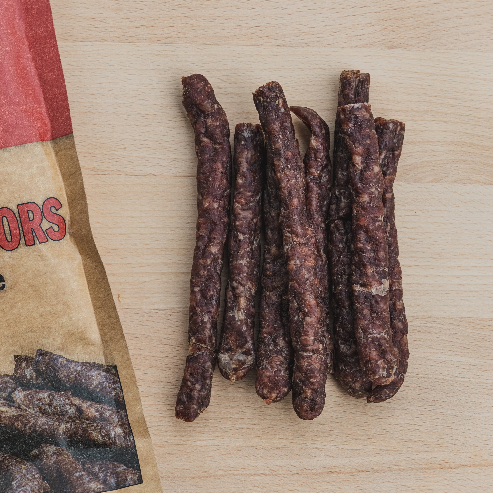 Biltong Depot Biltong/Drywors Bundle (8oz, pack of 2): Original Steak Slices with Fat & Original Drywors - High Protein Snack, No Sugar, Natural Dried Beef Jerky & Beef Sticks