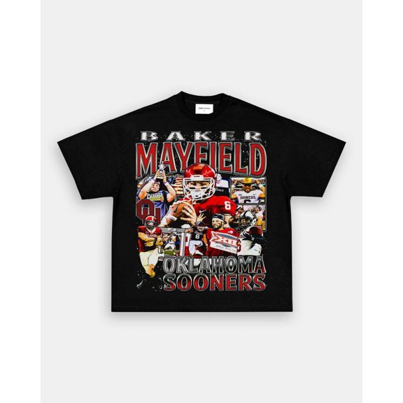 BAKER MAYFIELD OKLAHOMA T-Shirt, ,Black color,size 3XL