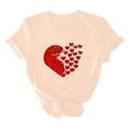 thumbnail image 5 of Otvok Womens Valentines T-Shirt Casual Round Neck Short-Sleeved Tops for Summer, 5 of 6