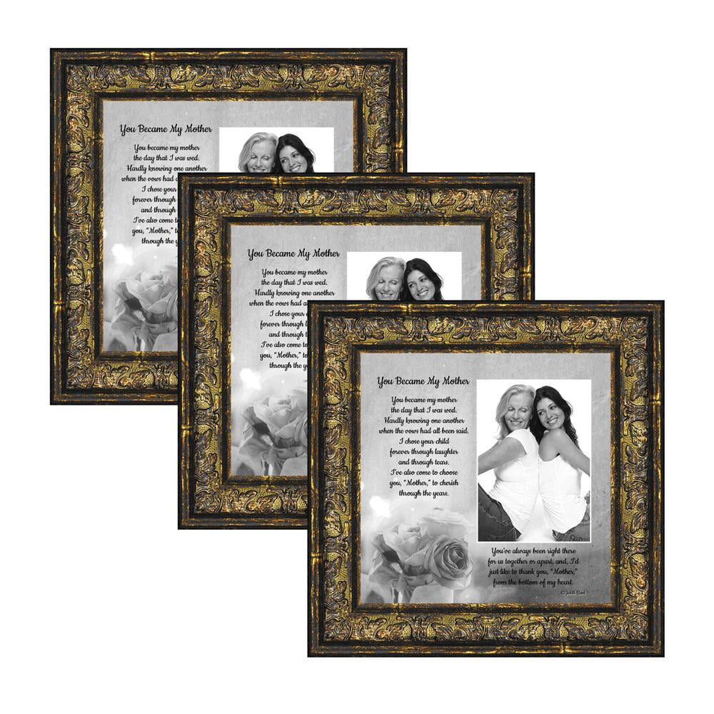 Picture Frame Set, 3 Piece Customizable Gallery Multi pack, 3-8x8, for Tabletop or Wall Display