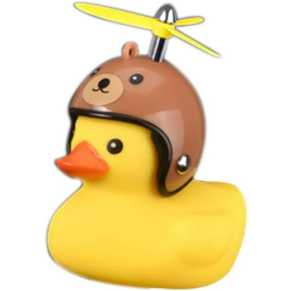 G Need Bear/Duck Bike Bell for Kids, Cute Bike Horn, Bike Lights, Squeeze Horns for Toddlers, Kids, Adults, Cycling, Motorcycle, Yellow Duck, Rubber Duck Helmet