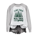 thumbnail image 4 of IROINNID Christmas Sweatshirts for Women Christmas Printed Crewneck Long Sleeve Pullover Loose Fitting Shirt,Gray, 4 of 4