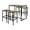 Teak Finish/ Black, variant on Noble House Elkhart Outdoor 4-Seater Acacia Wood Bar Set Gray/Black