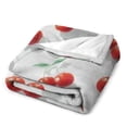 thumbnail image 3 of RKSupls Christmas Throw Blanket,Soft Warm Fannel Cherries Blankets Gift for Home Bed Sofa Couch Decor,60x80 in, 3 of 9