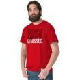 thumbnail image 3 of Funny Father Knows Stressed Pun Men's Graphic T Shirt Tees Brisco Brands L, 3 of 6